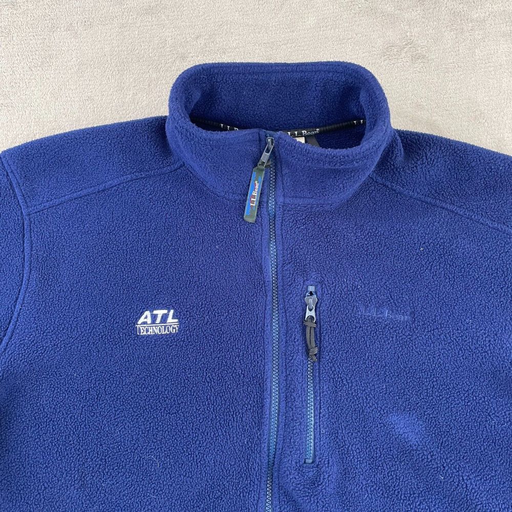 Vintage LL Bean Mountain Deep Pile Fleece Jacket Blue Men XL Full Zip 90's Logo‎ - Picture 4 of 12